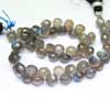 Fine Natural Blue Flash Labradorite Faceted Onion Briolette Beads Strand Length 8 Inches and Size 6mm approx.